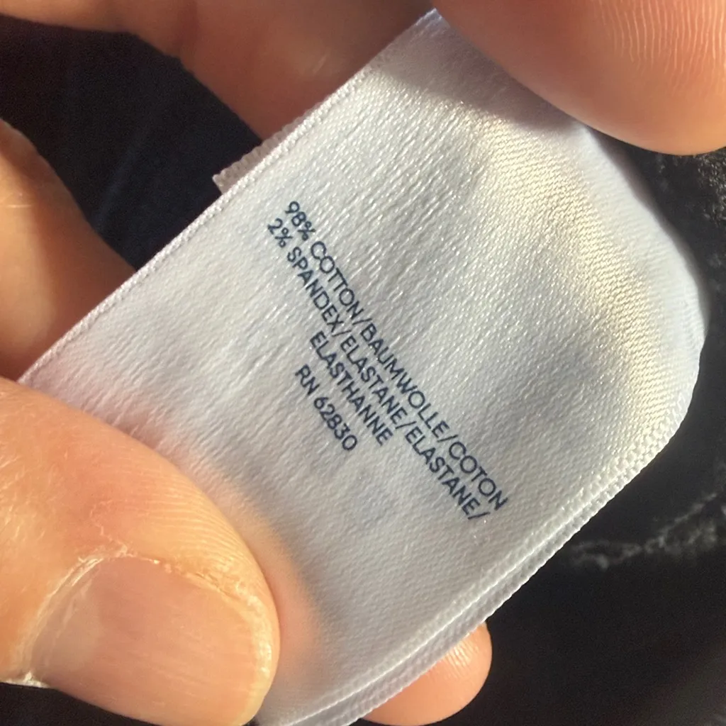 Lands' End Black Straight Leg Pants Size 10 Women’s High rise Corduroy - Image 5