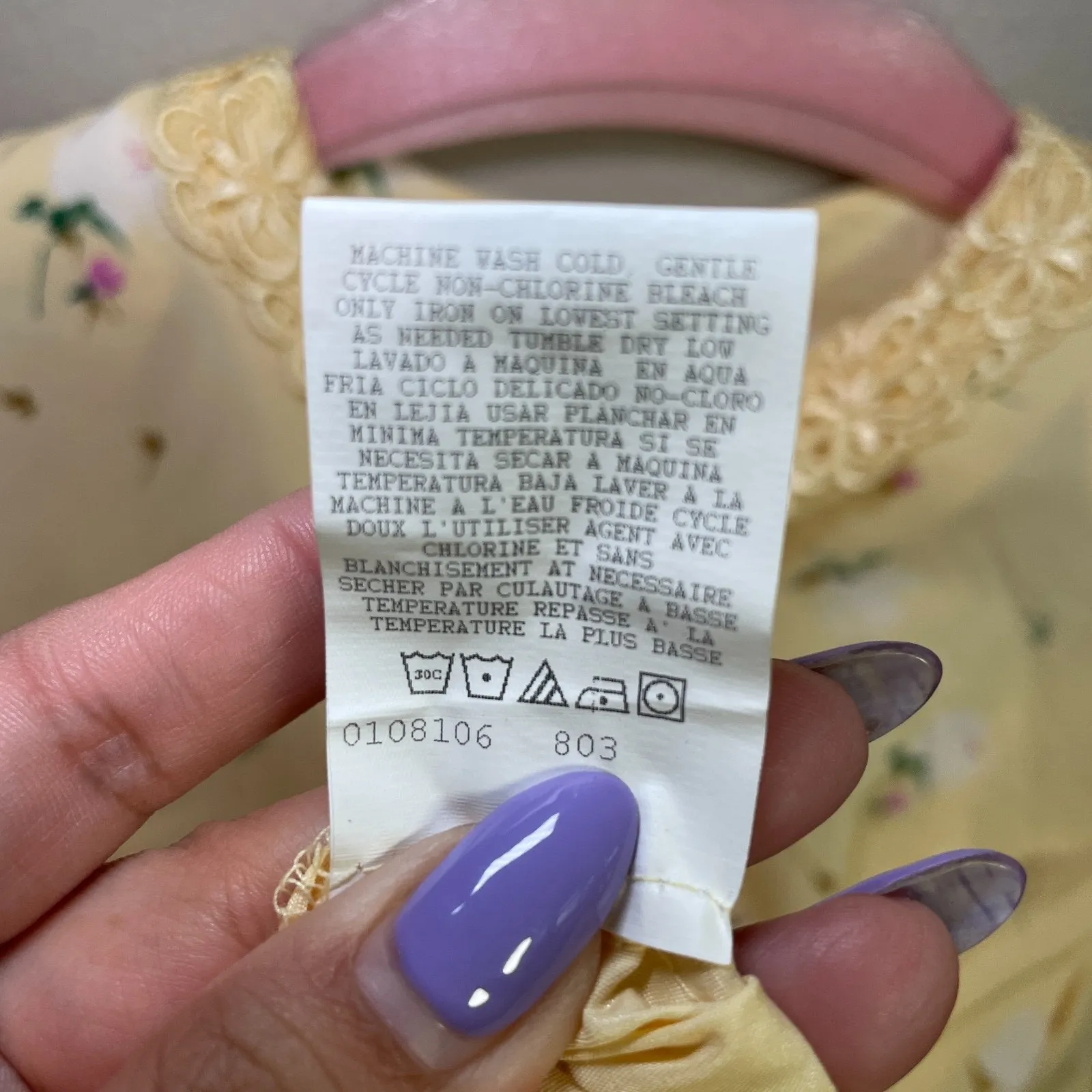 Leslie Fay Dress Vintage Size 10 Belt Midi Cottagecore Secretary Floral Yellow - Image 10