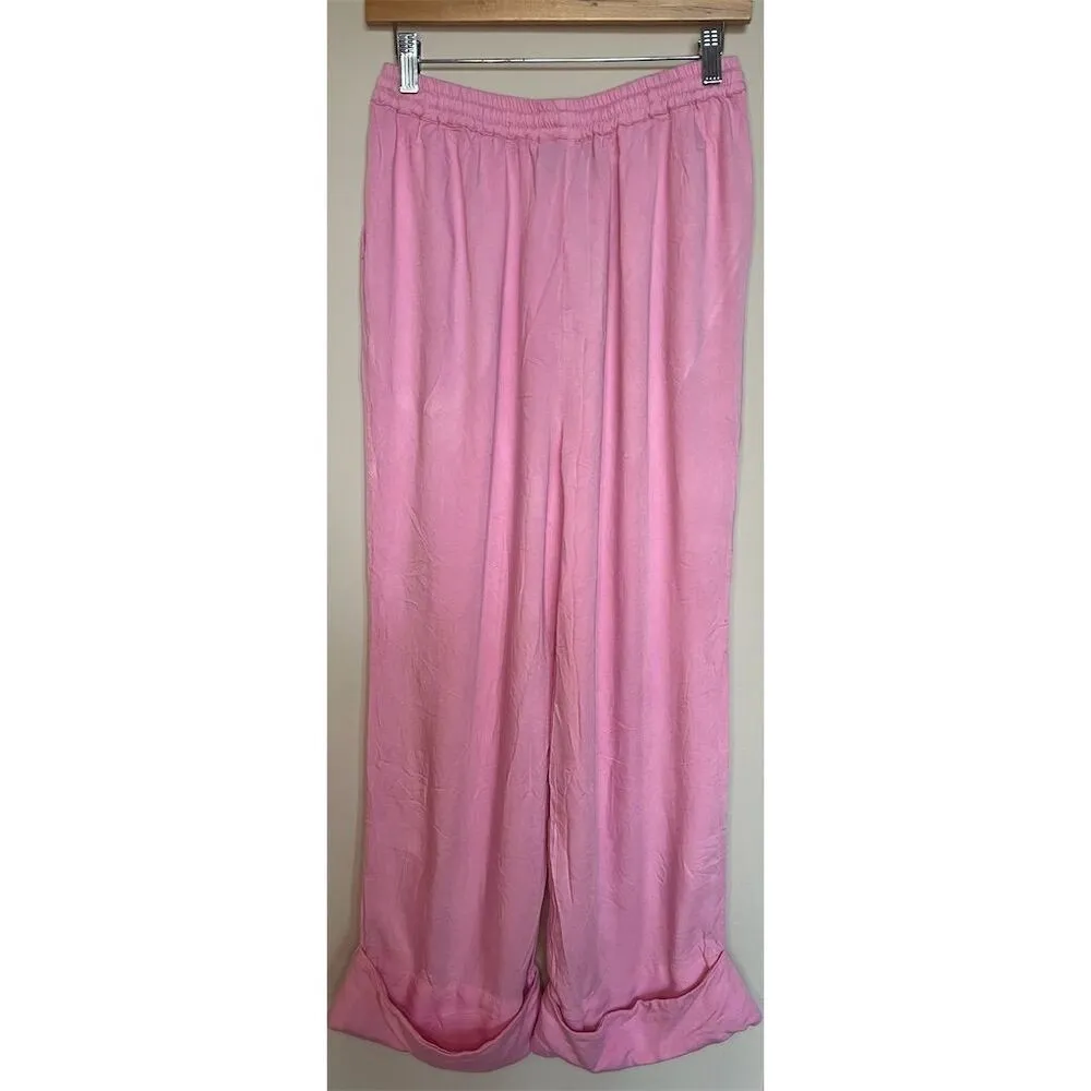 Sleeper Women's Pink Cuffed Drawstring Lounge Pants Size 1​ - Image 3