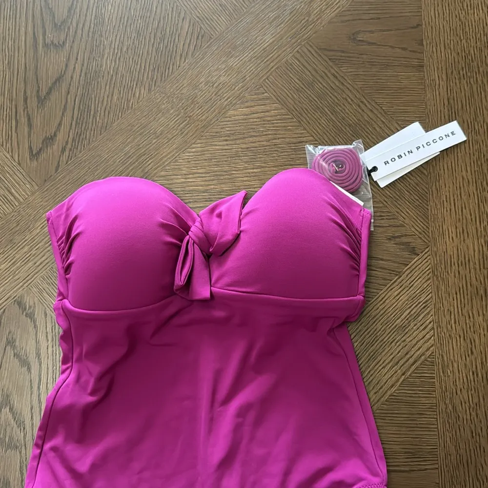 Robin Piccone Ava Strapless Bandeau One-Piece Swimsuit, Size 12, $178 - Image 4