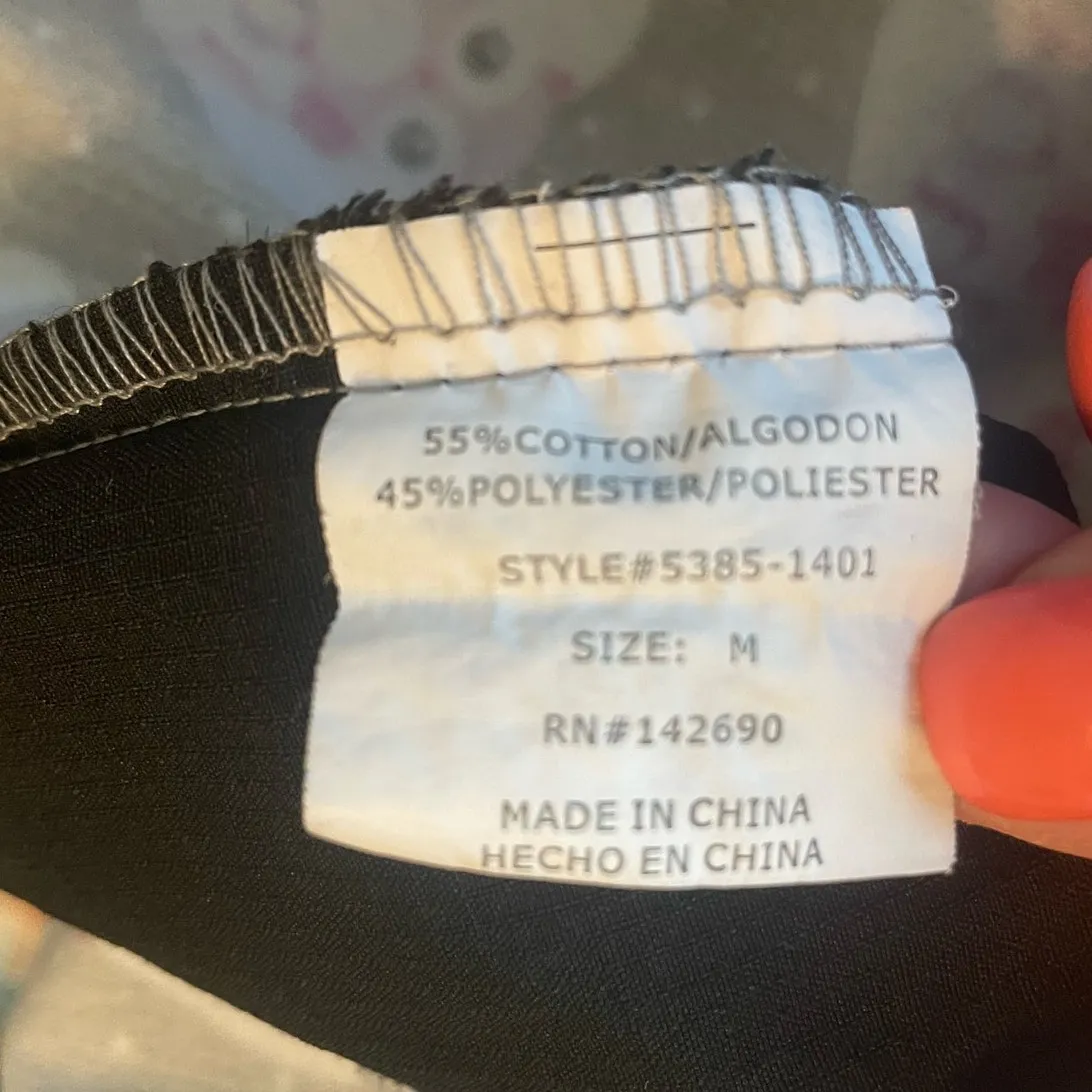 Divine by JDM Women Scrub Top M Gray‎ Owl Print V Neck Nurse Casual Workwear Gray Size M - Image 7