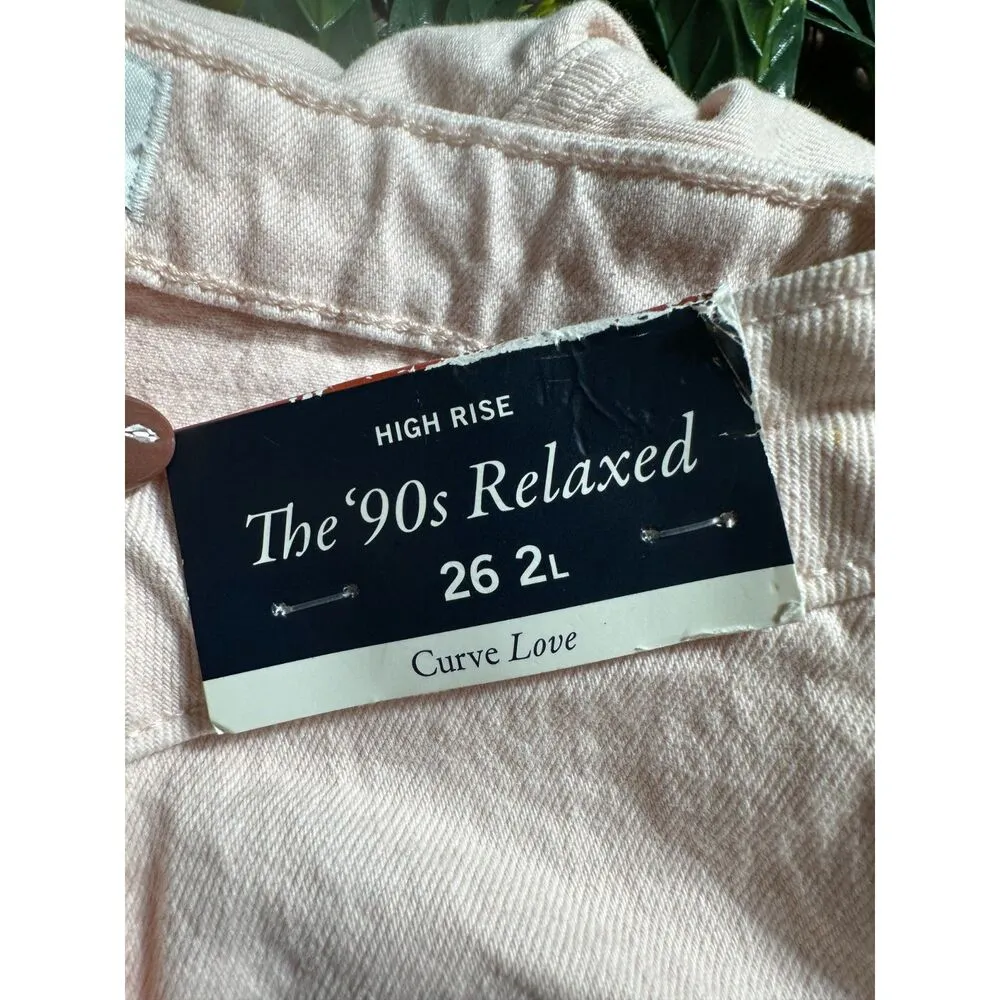 Abercrombie and Fitch The 90's Relaxed Fit Light Pink Curve Love Size 2L NWT - Image 5