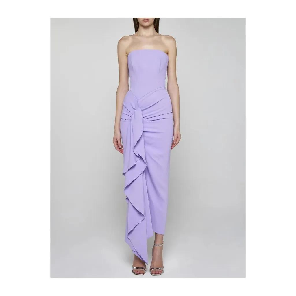 Solace London Thalia Midi Dress in Lilac 4 New Womens Column Cocktail - Image 15