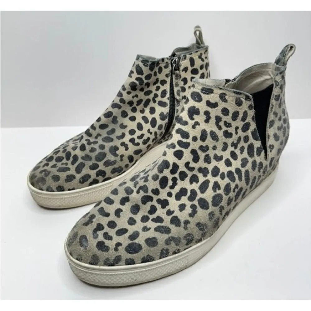 Caslon Leopard Print Suede Leather Ankle Booties Wedge Sneakers Casual Size 10 - Image 2