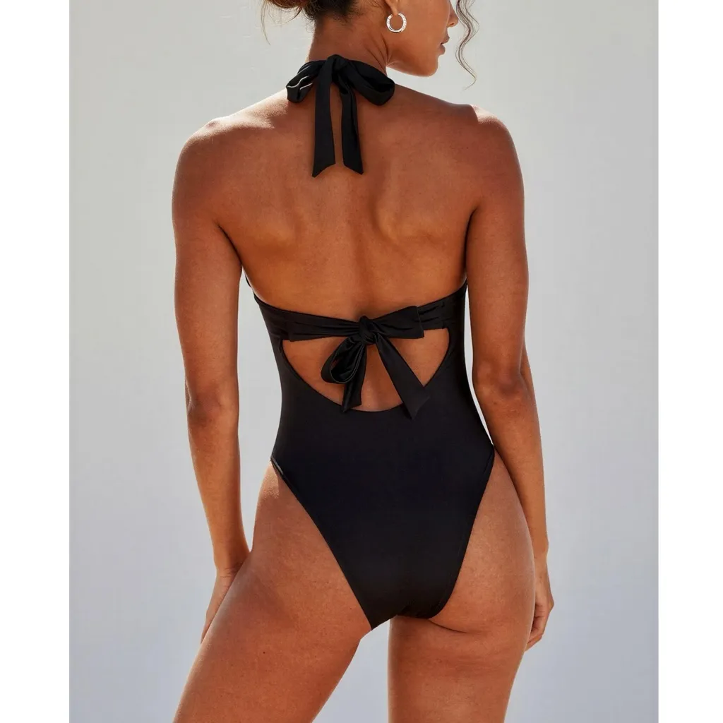 MONDAY SWIMWEAR Honolulu One Piece Swim, Black, V (US12/14) Black Size XL - Image 4