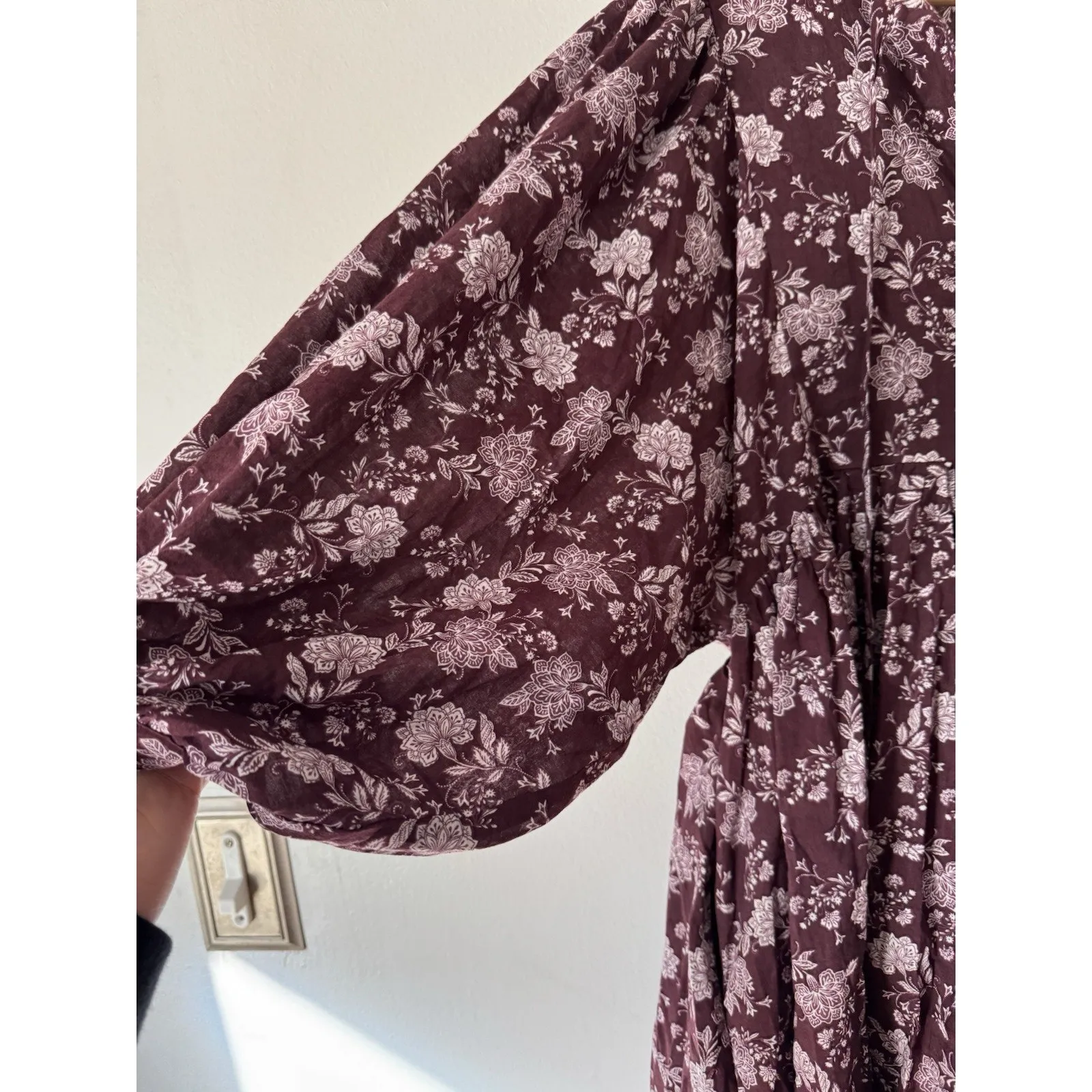 NWT Madewell Splitneck Puff Sleeve Floral Mini Dress Size XXS - Image 8