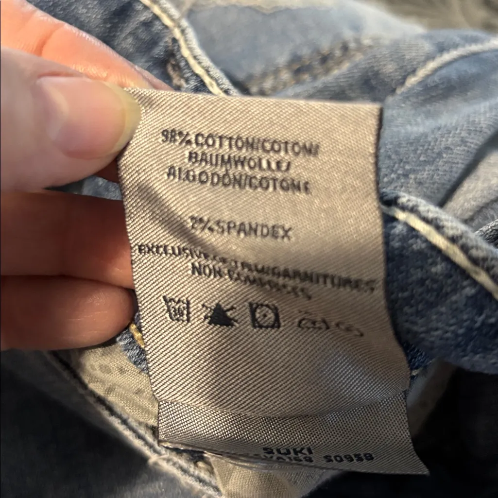 Silver Suki Flare Jean Sz 29X29 Stretch Low Rise Med Wash Western Boho Hippy - Image 8