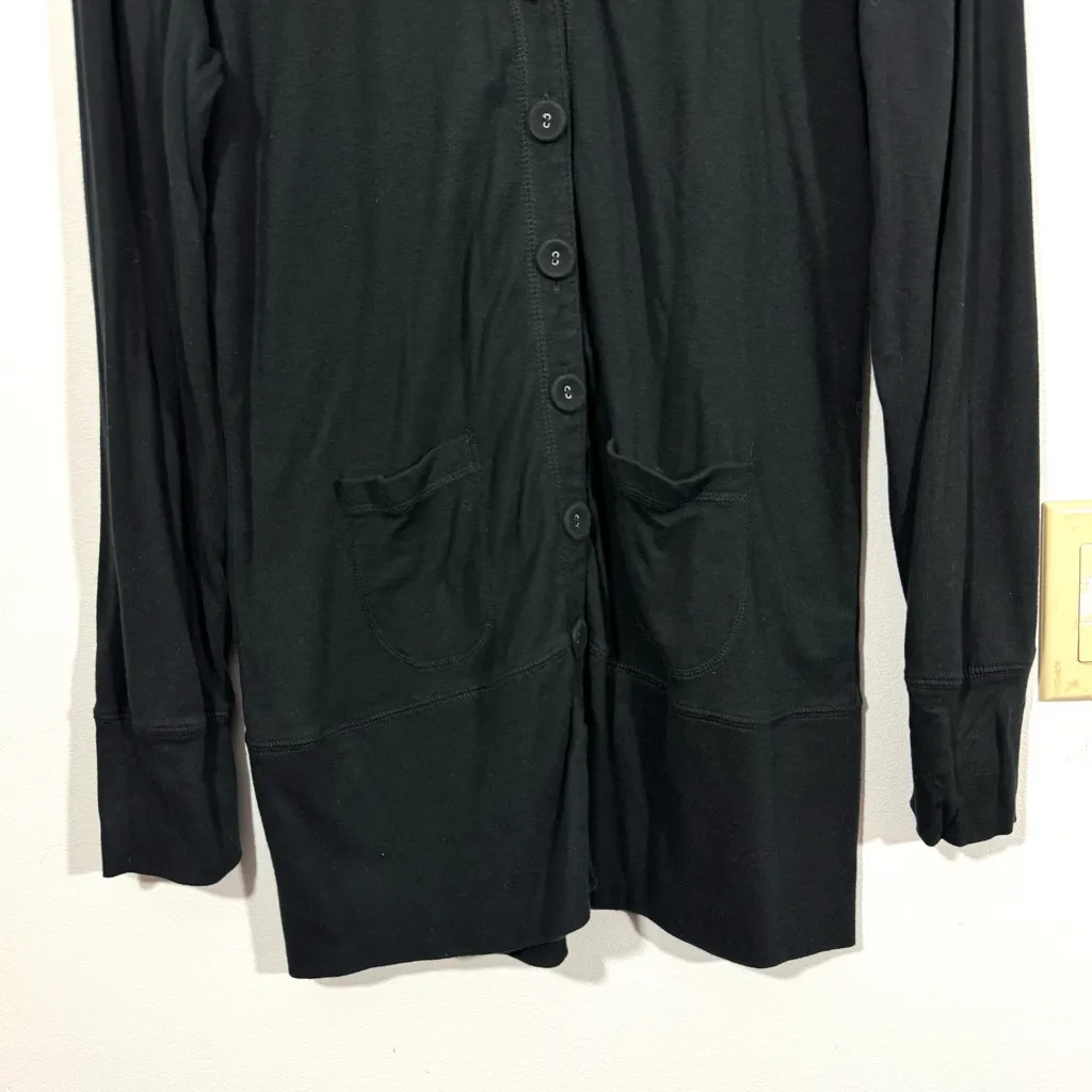 Caslon Pima Cotton Blend Black Cardigan - Image 3