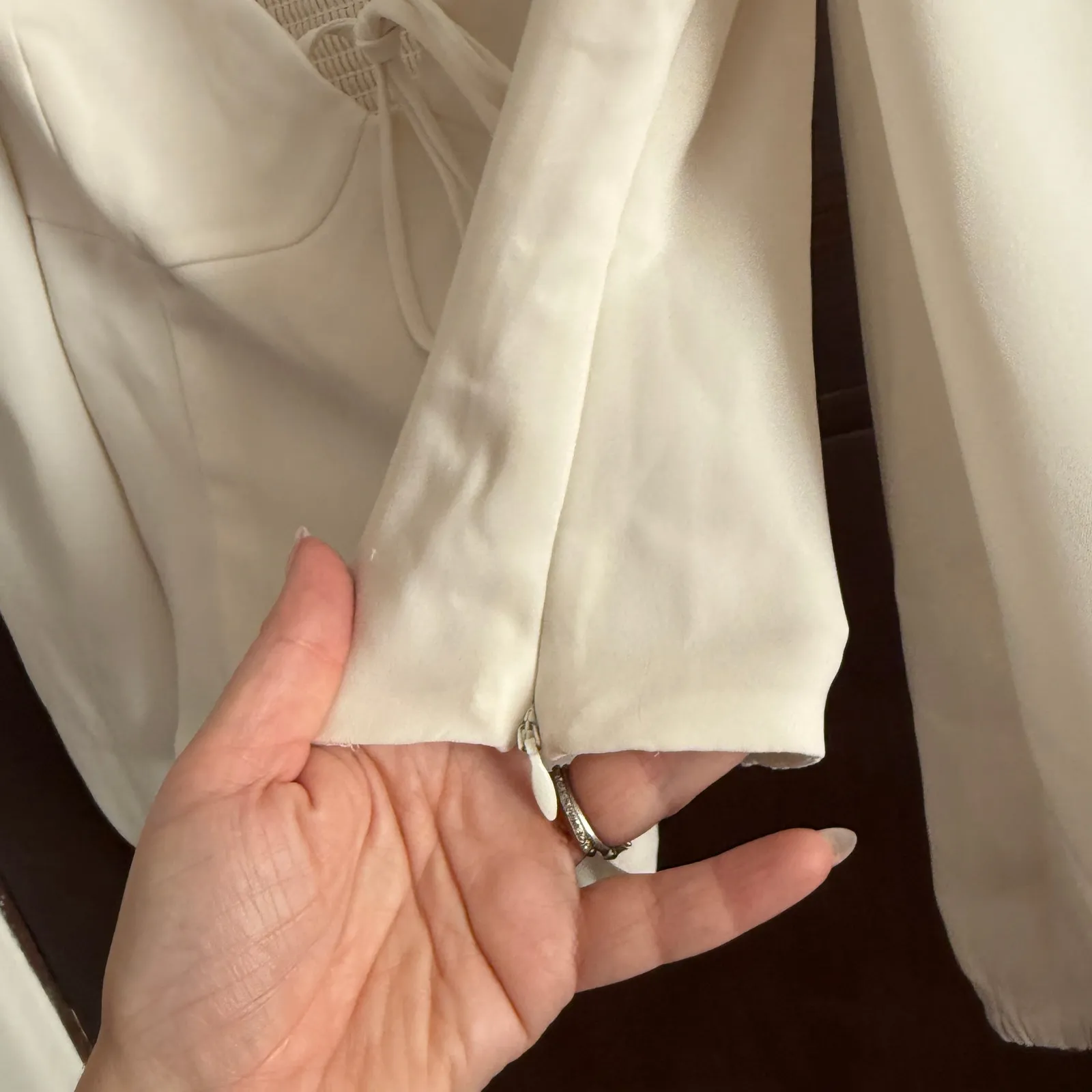 Aritzia | Wilfred Novella Blouse in white Corset Style Cropped Blouson  | Medium - Image 6