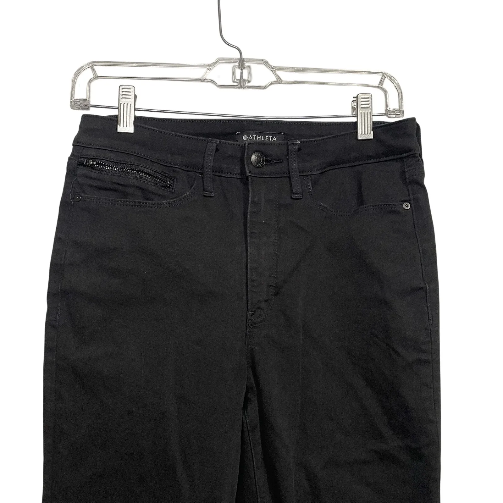 Athleta Flex Kick High Rise Flare Black Pants Womens Casual Career Size‎ 4 - Image 2