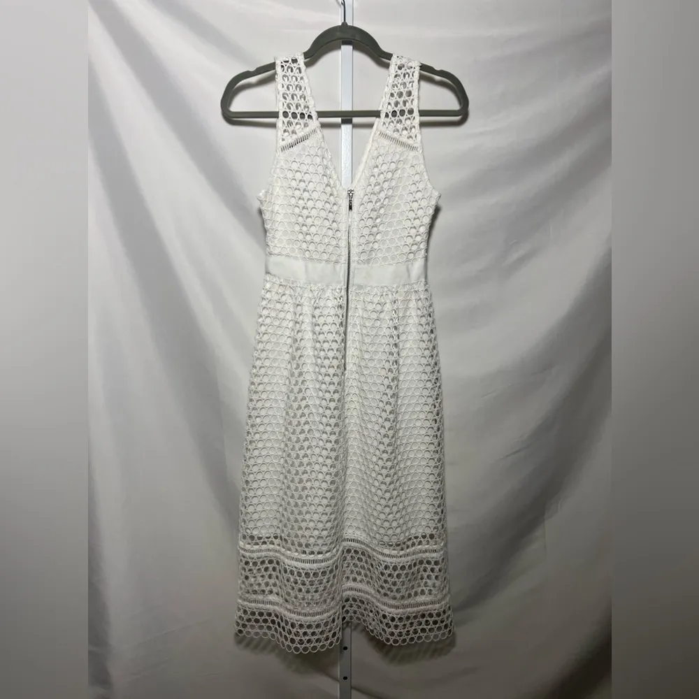Abercrombie & Fitch Dress Women’s White Eyelet Midi Sleeveless Lace - Image 5