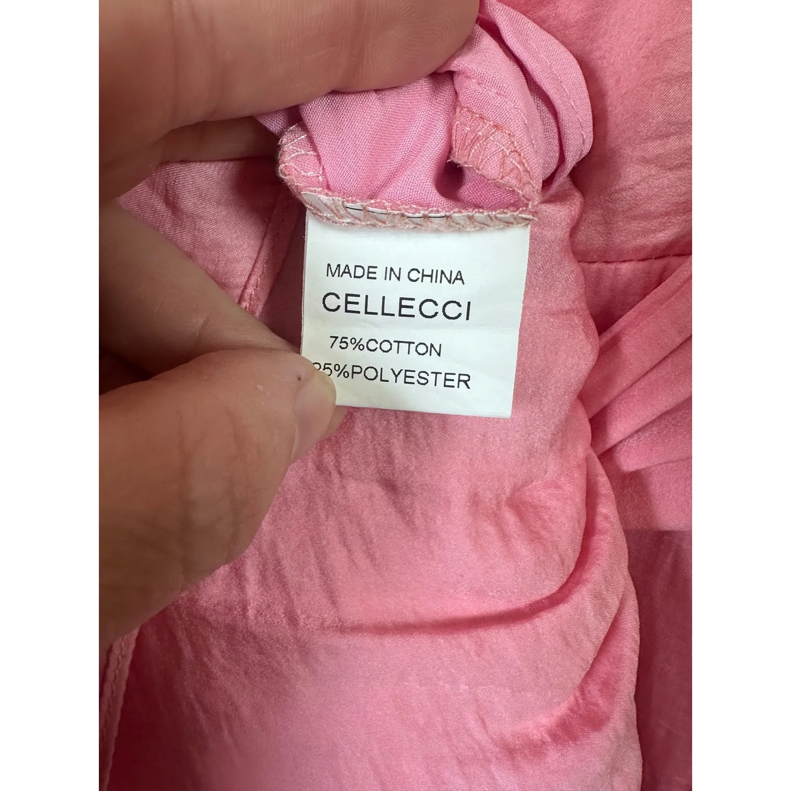 Cellecci Pink Romper Mini Ruffle Short Sleeve Sweetheart‎ Neckline Milkmaid SZ L Size L - Image 6