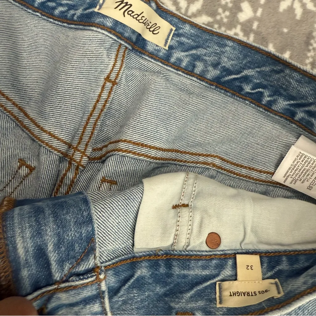 NWOT Madewell Women's‎ The '90s StraightJean Mercer Wash Size 32 - Image 7