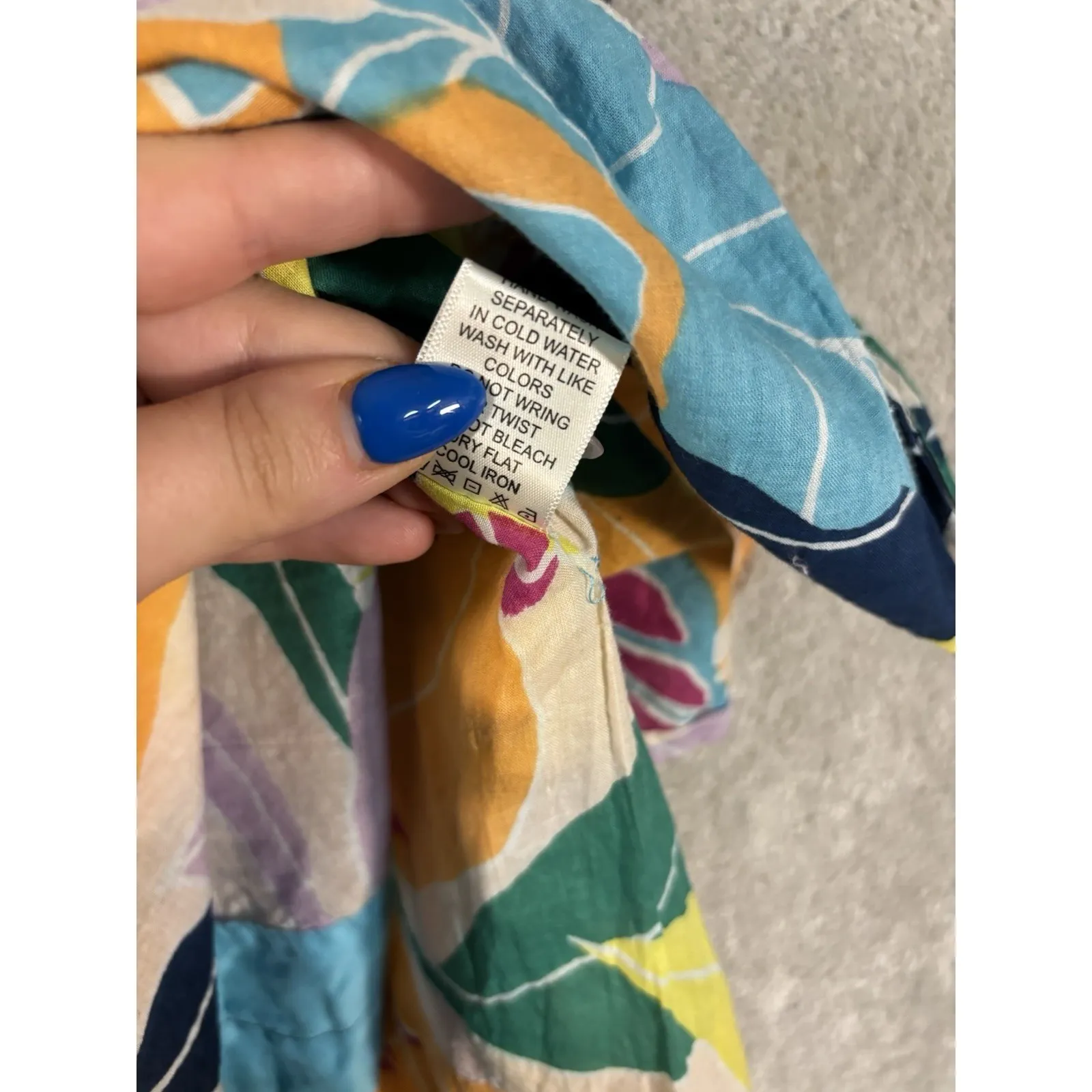 True Destinations Cover Up‎ Dress Women's M Colorful Multi Abstract Maxi - Image 7