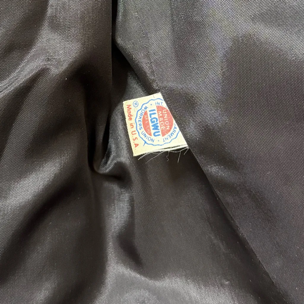 Hunters Run Vintage Wool Coat Tweed Dress Overcoat L Large 14 Black - Image 6