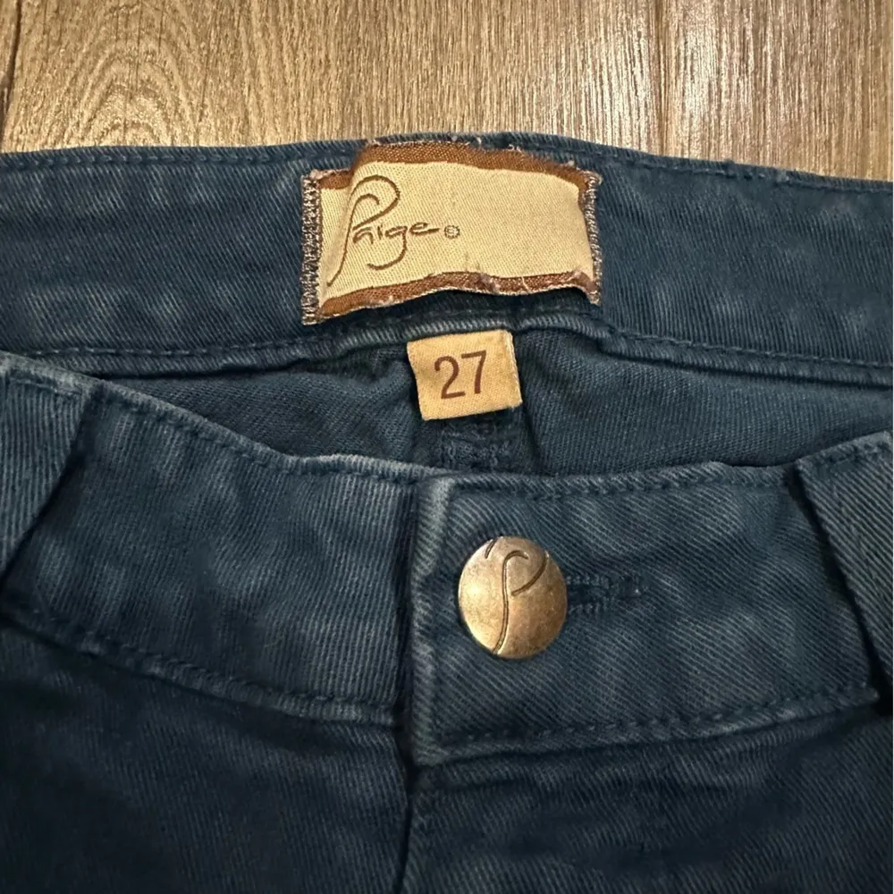 Paige Peg Skinny Leg Jeans Womens 27X32 Blue Medium Wash Stretch 5 Pocket Denim - Image 2