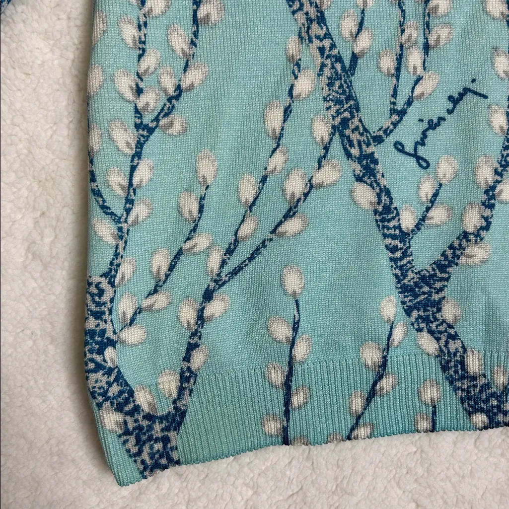 Givenchy Sport P Willow Plant Shirt Long Sleeve Light Blue Vintage Size Medium - Image 4