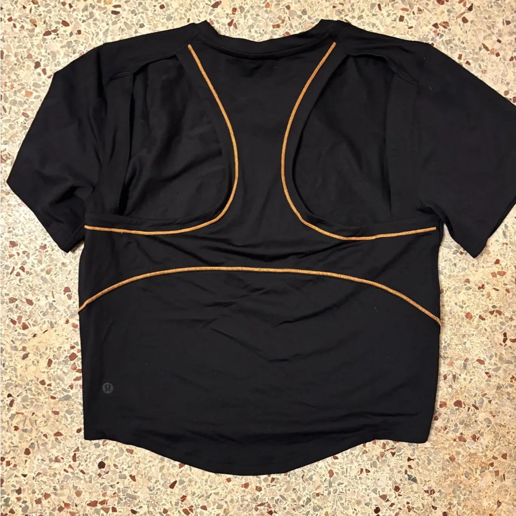 Lululemon - Women's Ventilated Open-Back Training Black T-Shirt - Size 4 - Image 7