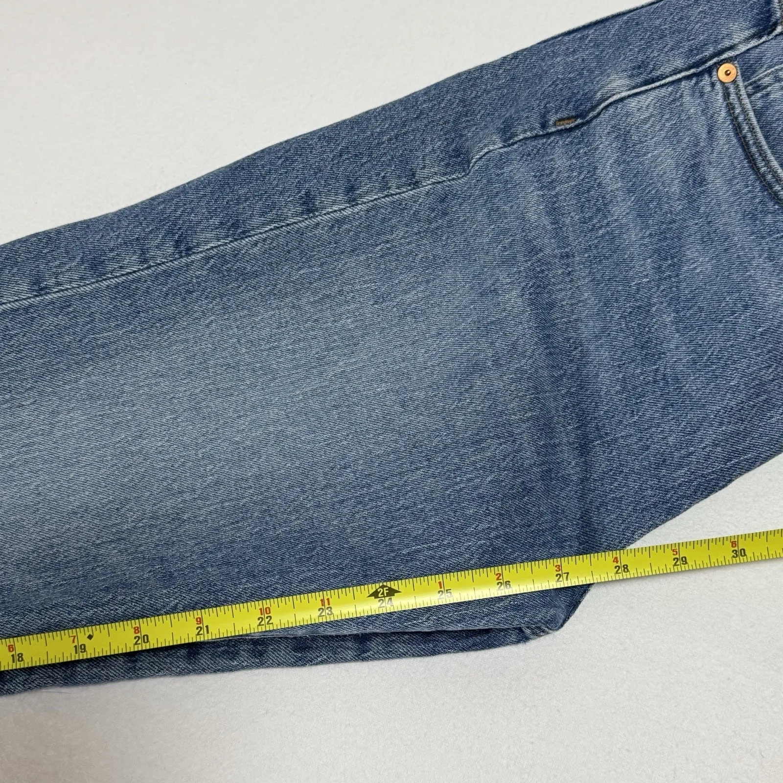 Madewell The Perfect Vintage Jeans Straight Leg Sz 27 Ainsworth Frayed LightWash - Image 9