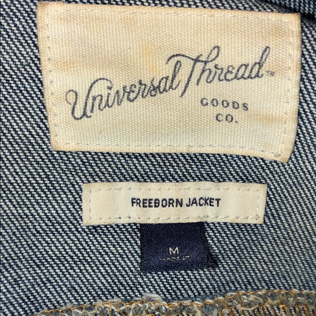 Universal Thread Freeborn Blue Jean Denim  Jacket - Size M - Image 6