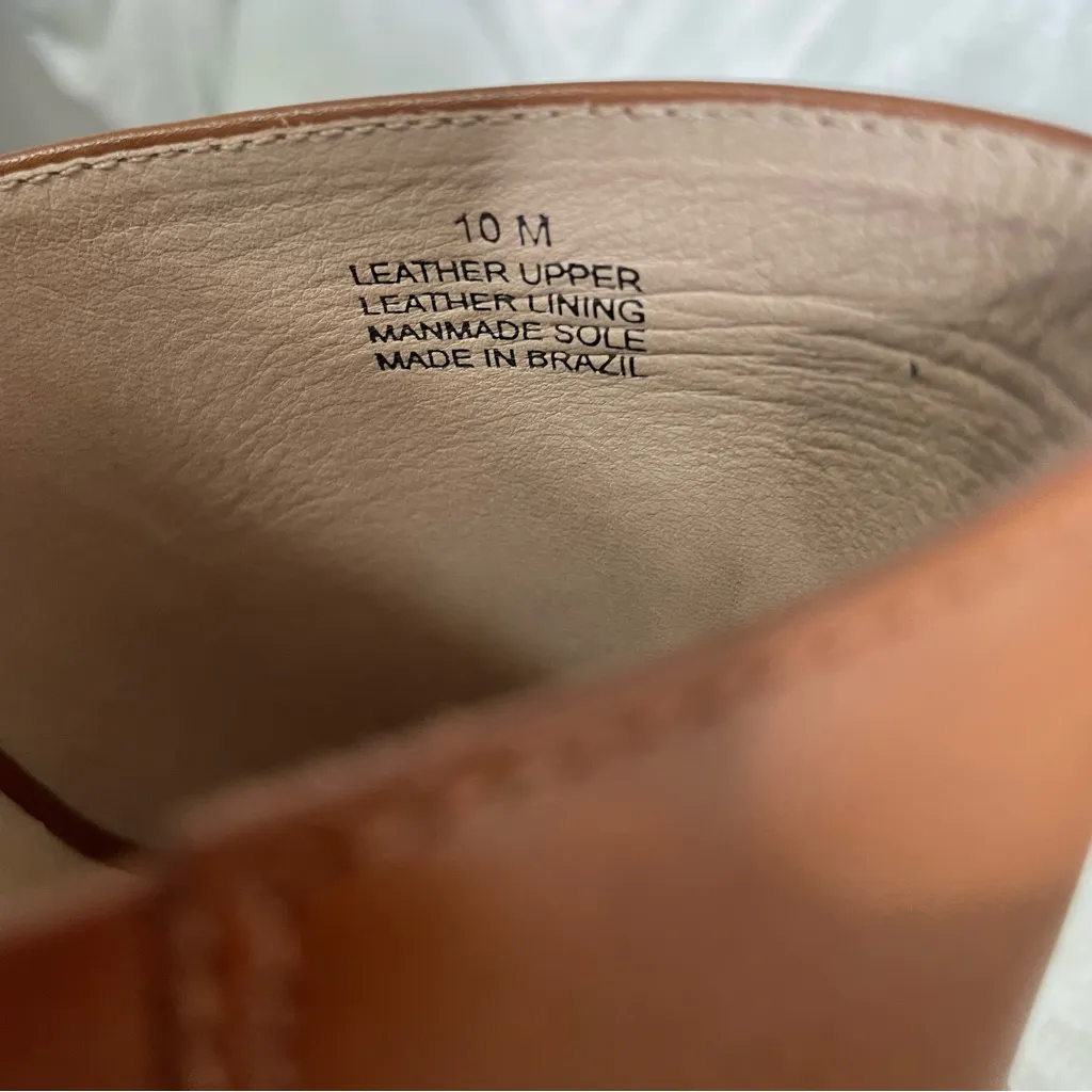 Able Rojas Cognac Leather Heeled‎ Slides Sandals Size 10 Brown - Image 7