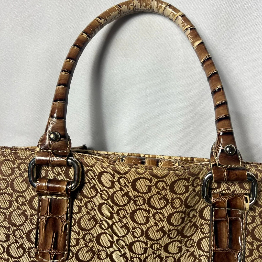 Guess  Brown Patterned Shoulder Bag - Image 5