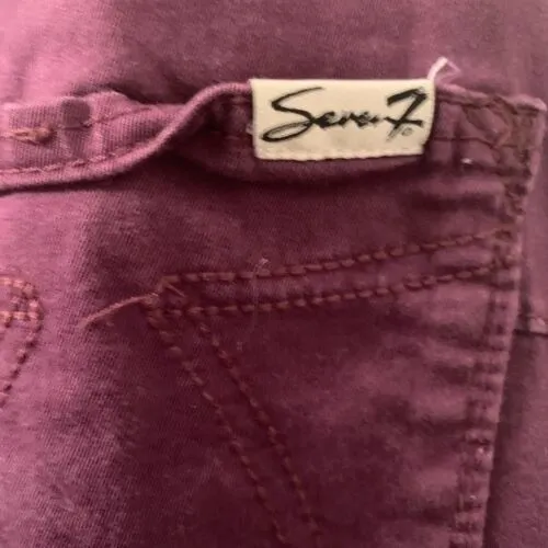 Seven 7 Est. 1964 Women's Plum Purple Jeans Size 14 Pockets Zip Stretch Skinny - Image 16