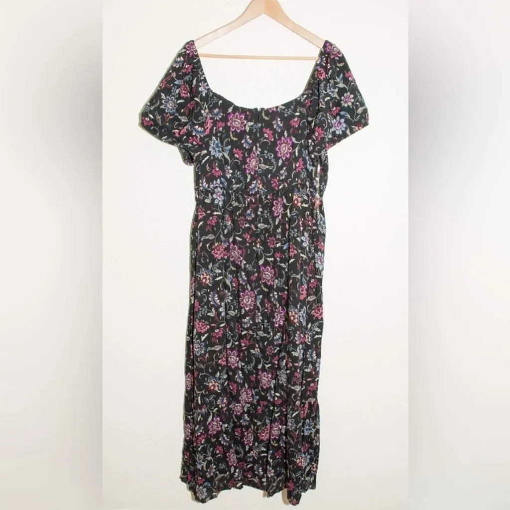 Lane Bryant Bubble-Sleeve Tie-Neck Tiered Midi Dress 20 - Image 5