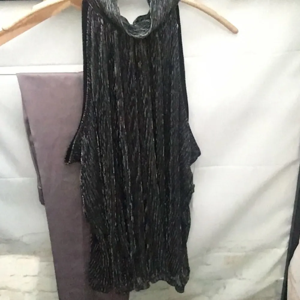 New Women’s Nine West High Halter Turtle Neck Metallic Tank Shirt - Image 12