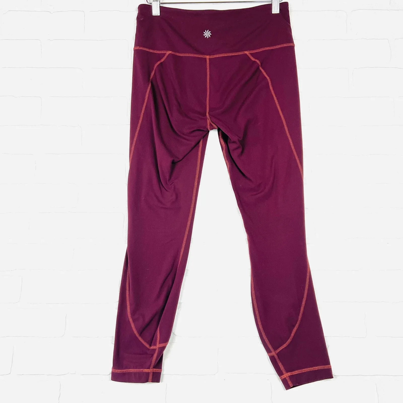 Athleta Burgundy Purple High Rise‎ Workout Leggings Activewear Womens Size M - Image 14