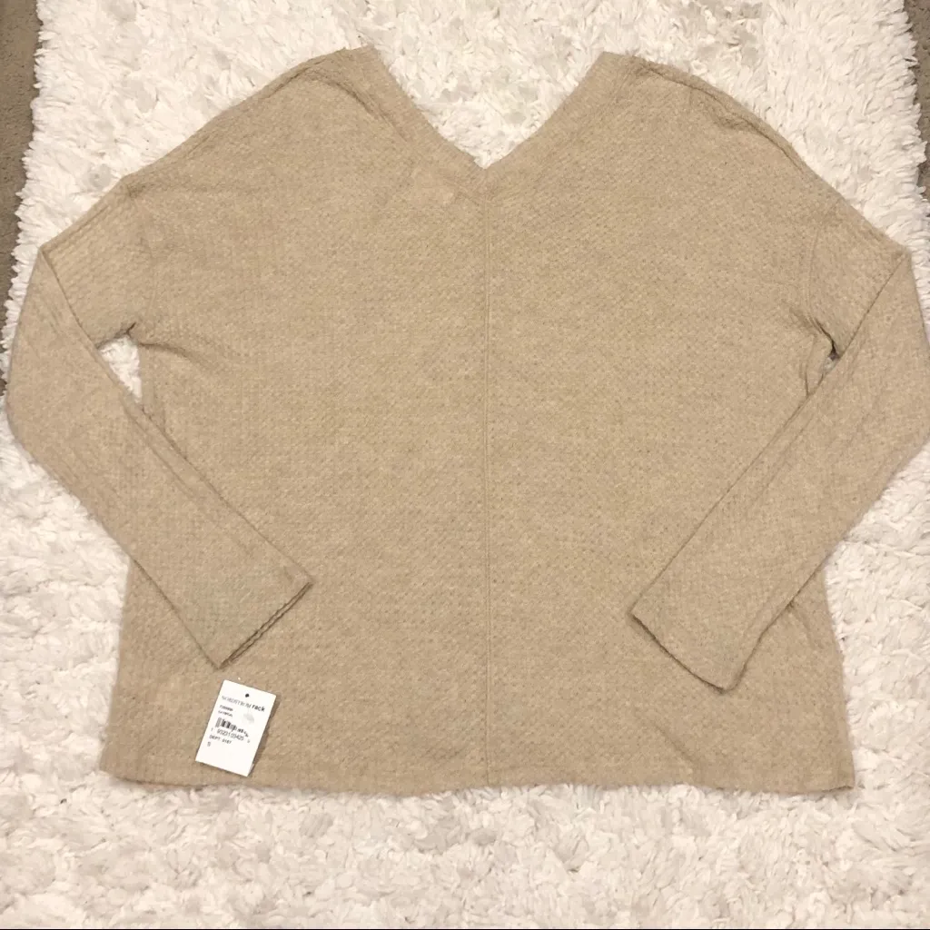 PST by Project‎ Social T V-Neck Thermal Top Cream Small - Image 4