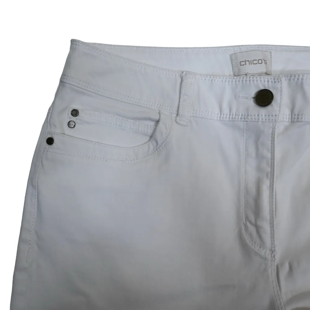 Chico's Womens 6 Chico's 0.5 Skimmer White Jeans - Image 6