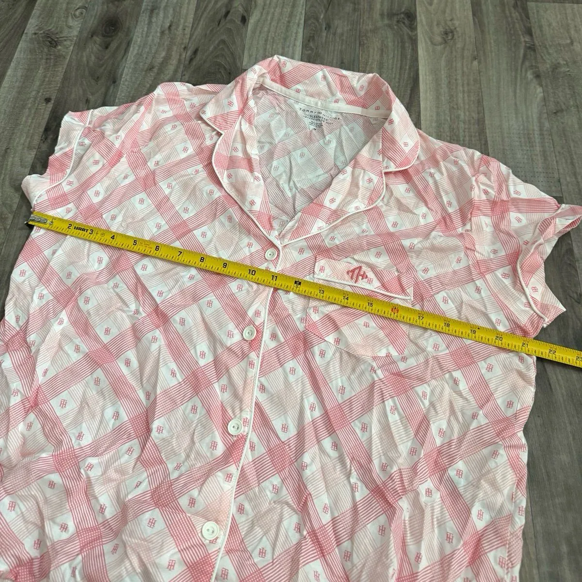 Tommy Hilfiger pink plaid pajama set - Image 5
