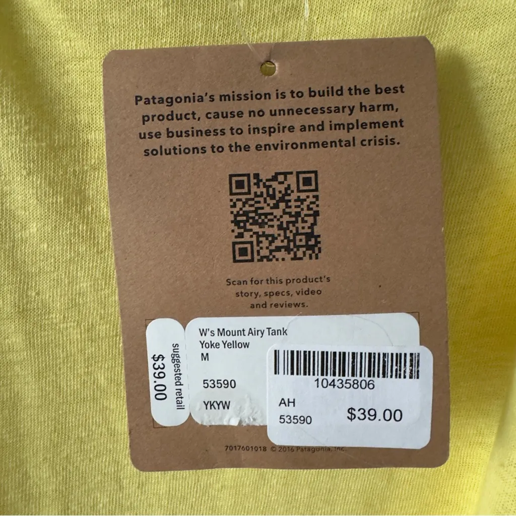 Patagonia Mount Airy Tank in Yoke Yellow Women's Camisole Cami Tank Linen Blend - Image 7