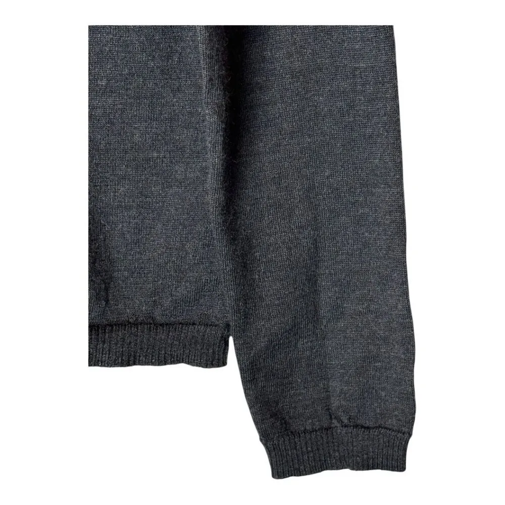 Pendleton  Sweater Women Medium Gray Knit Merino Wool Turtleneck Pullover Career - Image 5