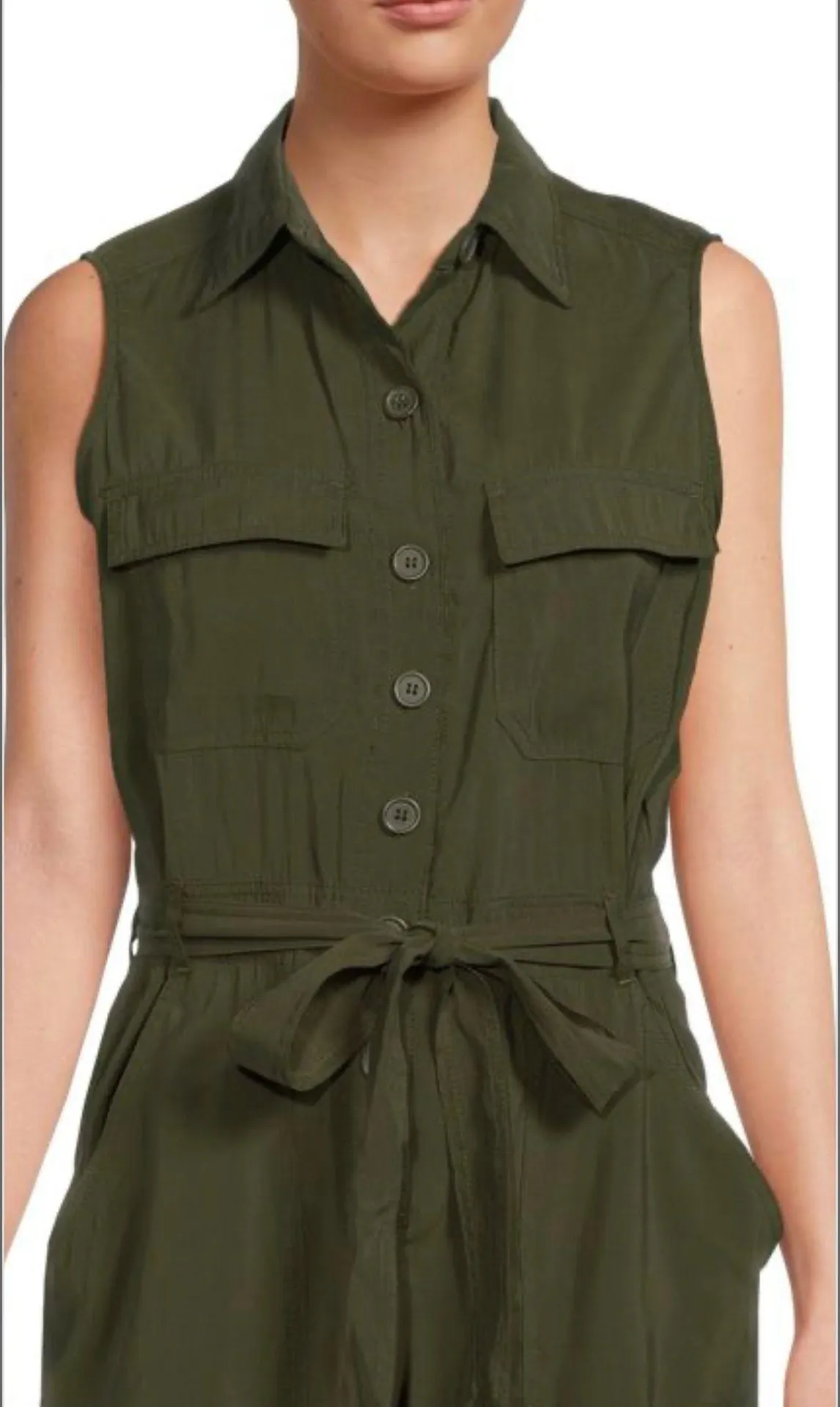 Max Studio  Belted Utility Jumpsuit. Size Small - Image 2