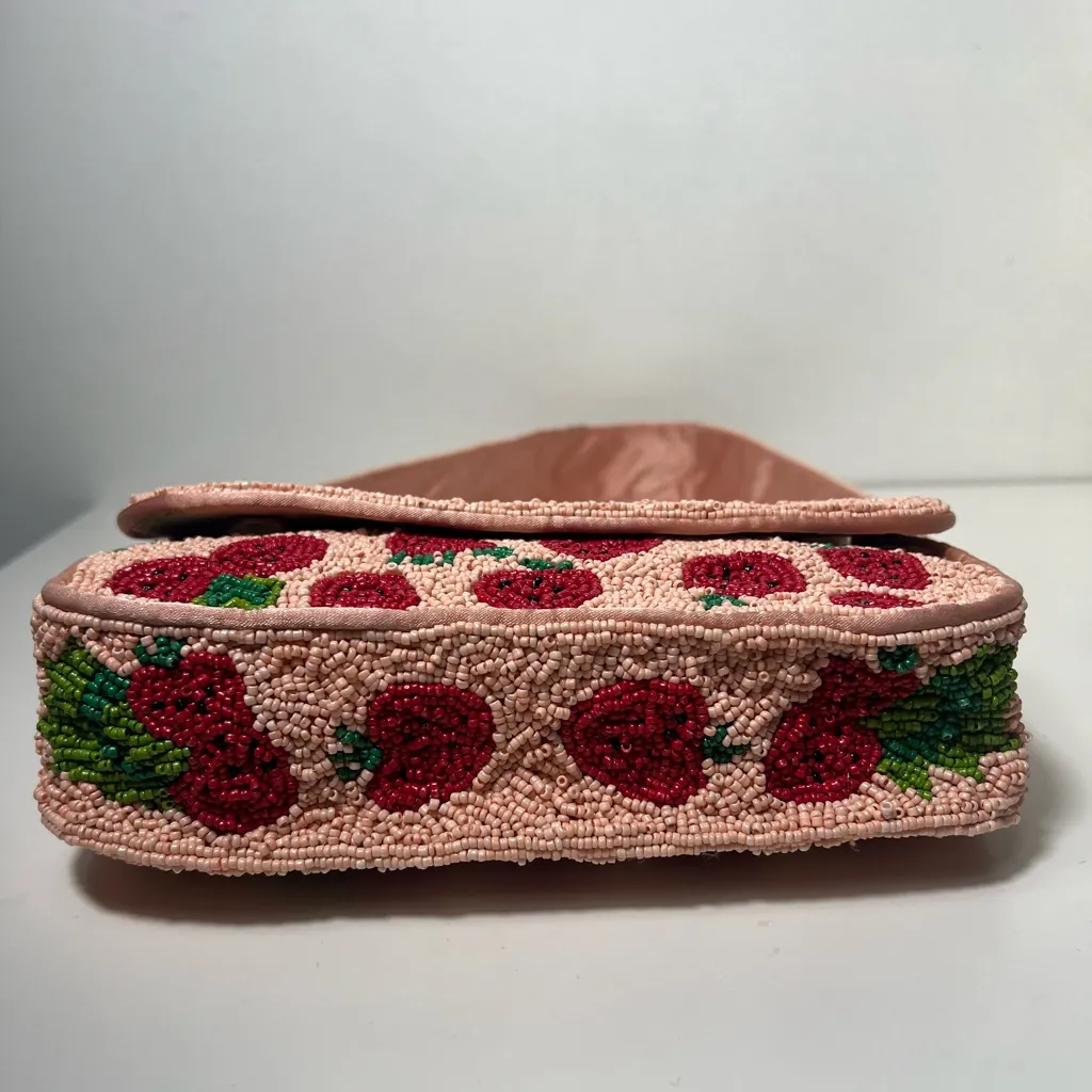 Sincerely Jules Viral Strawberry Tomato Beaded Shoulder Bag Purse Handbag - Image 8