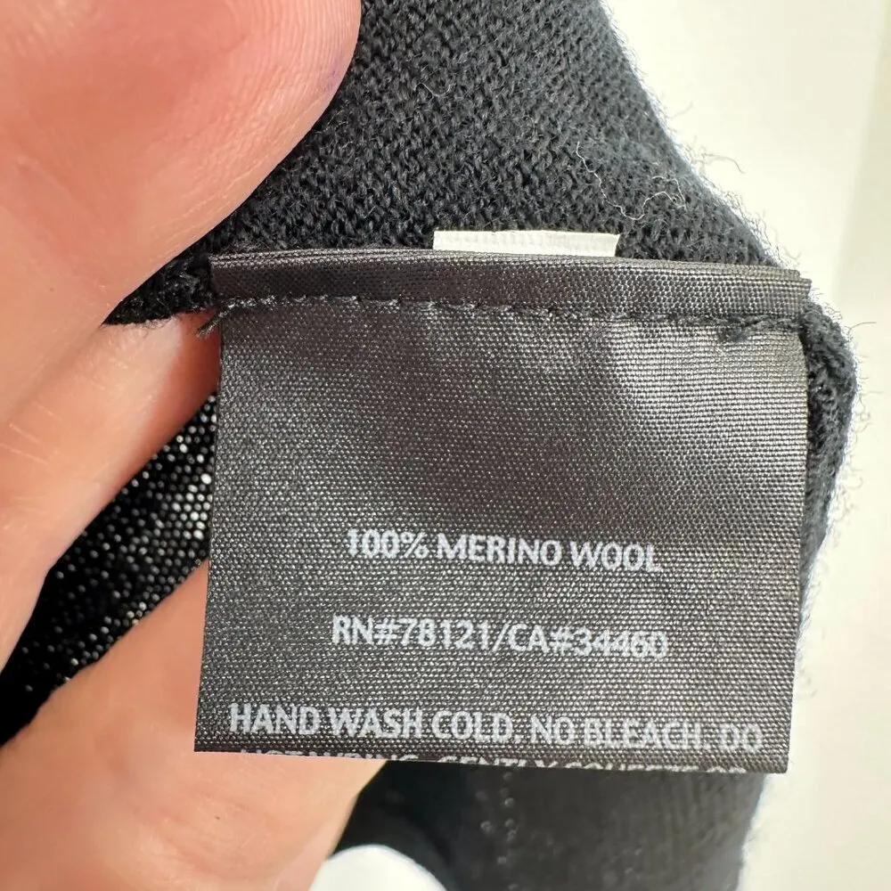 Eileen Fisher Black Feathered Sequined Knit Tank‎ 100% Merino Wool Women's Small - Image 3