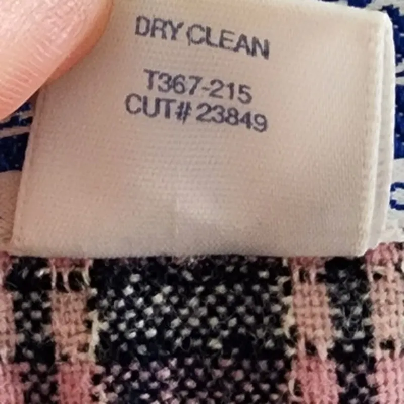 Vintage Pendleton Plaid Wool Blend Blazer Jacket Pink Blue Plus 16 - Image 5