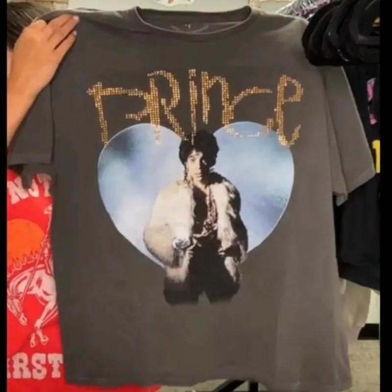 PRINCE Sign O' The Times Tee in Black Wash, Size S / M, New without Tag - Image 4