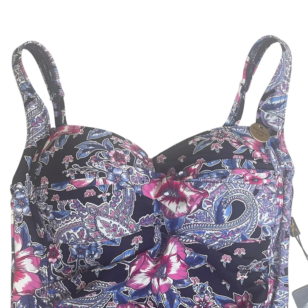 new Nip Tuck Swim ✿ Tummy Control One Piece Swimsuit ✿ Black Floral Paisley ✿ 6 - Image 6
