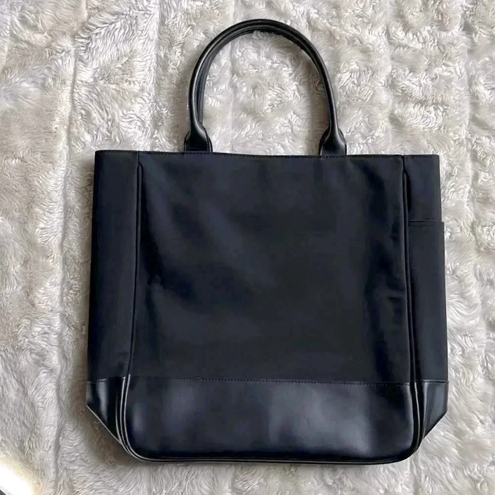Calvin Klein black tote embroidered shoulder‎ bag - Image 3