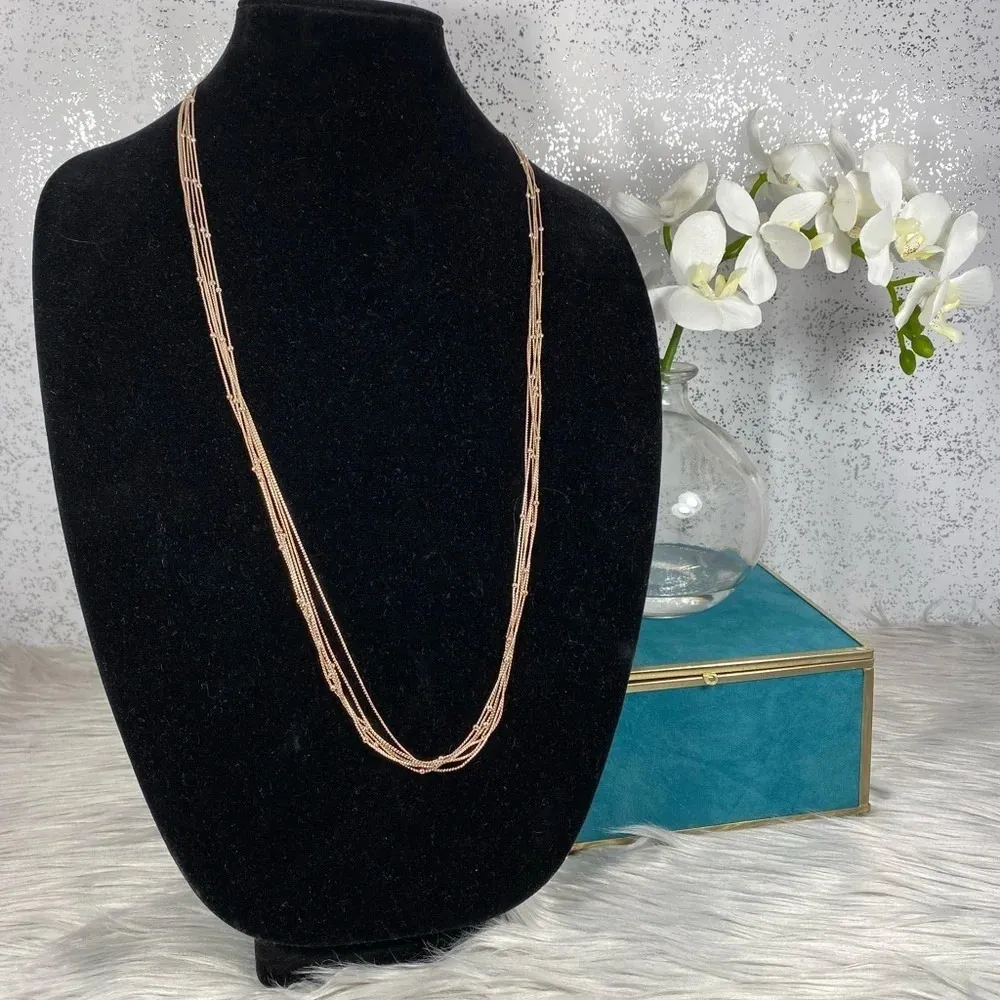 🆕 Metal Brand Long Layered Gold Chain Necklace - Image 3