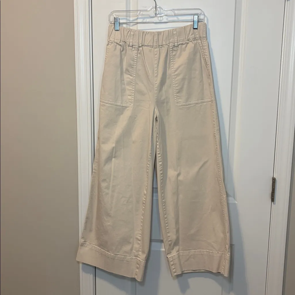 J Crew Pull-on wide-leg chino pant Dusty Ivory - Image 4