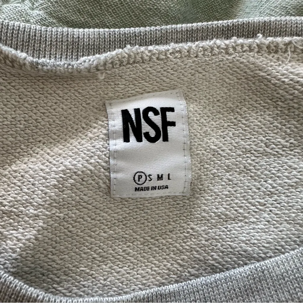 Revolve NSF Women’s Gray Crewneck Sweater Size XS - Image 4