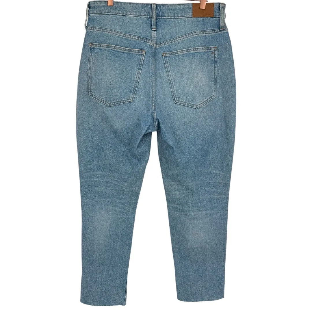 Madewell Women's Curvy Perfect Vintage Jean Light Wash Denim Distressed Size 31T - Image 6