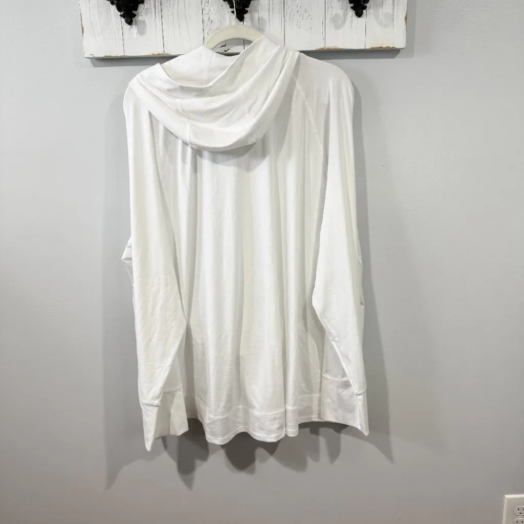 Athleta Pacifica Illume UPF Relaxed Jacket 3X Bright White NEW - Image 3