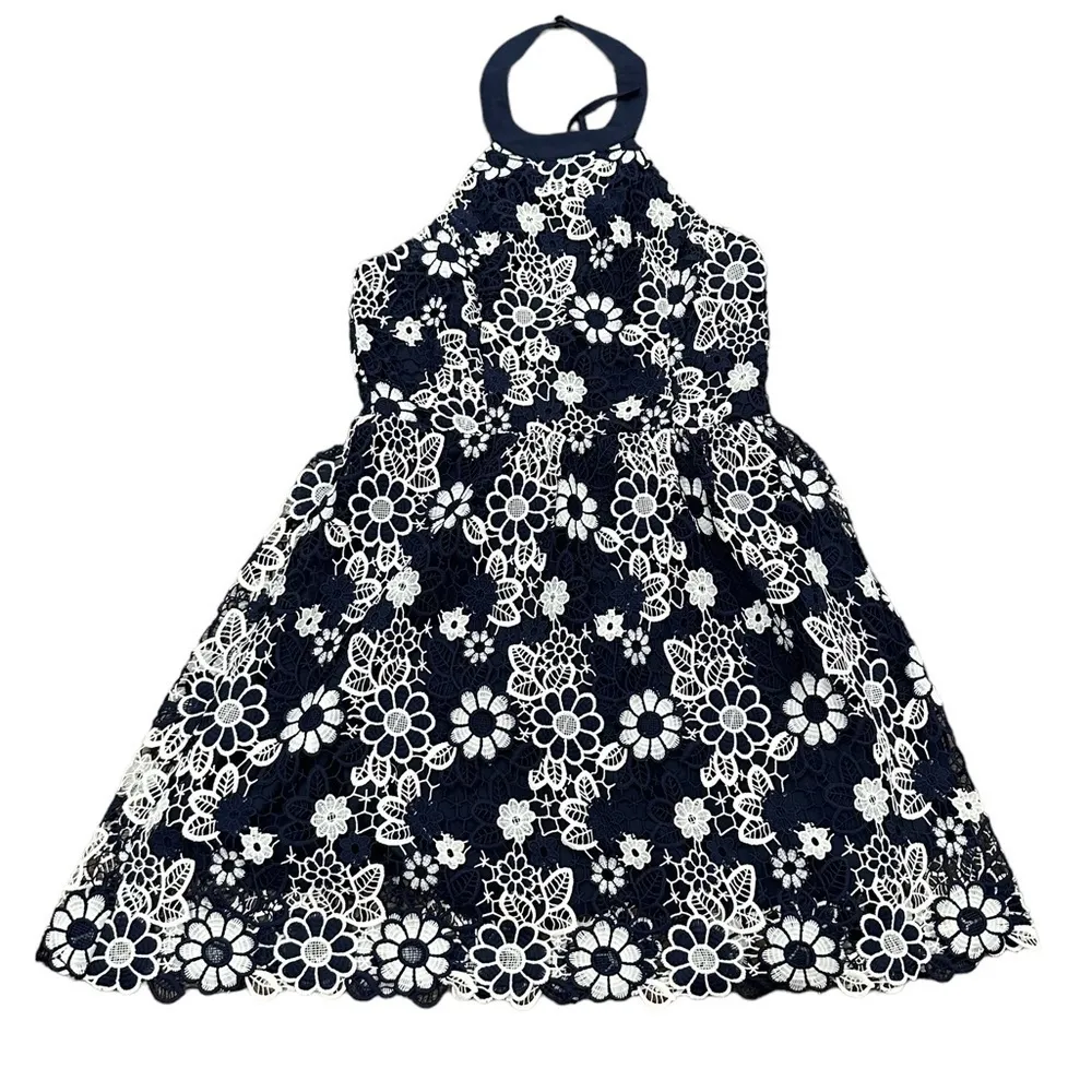 JOA Los Angeles halter lace fit and flare dress - Image 2