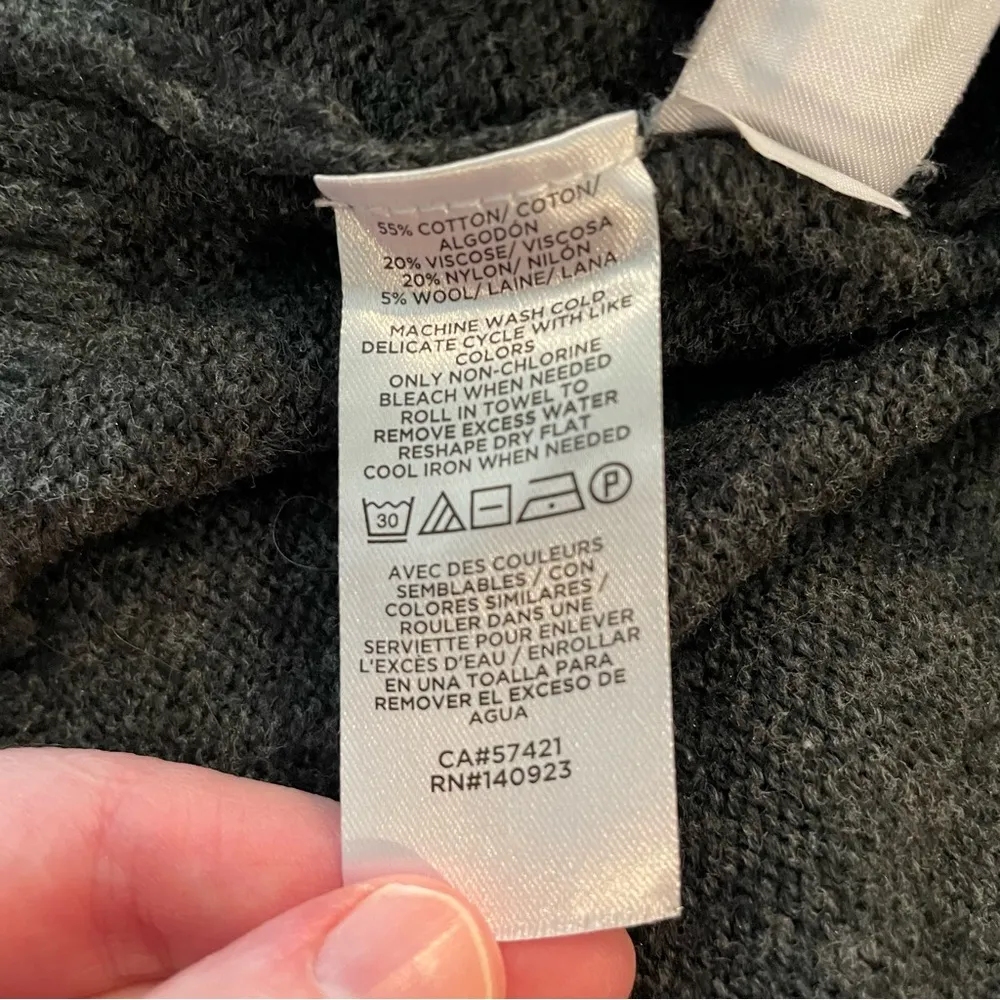 Loft Grey Wool Blend Long Sleeve Crew Neck Sweater Extra Small Petite - Image 100