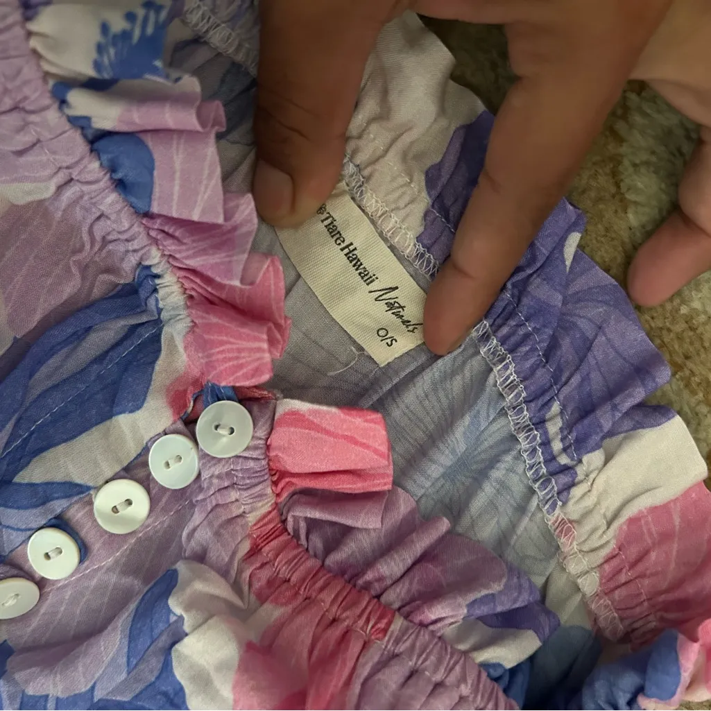 Tiare Hawaii Strapless Dress - Pink and Purple Floral - Image 7